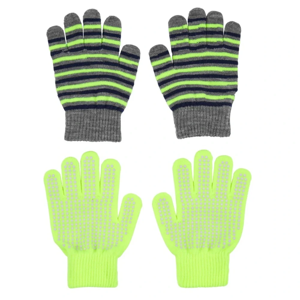 Carter’s Boys Neon Stripe Gripper Gloves